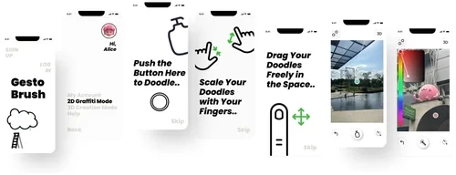 Teaser image of GestoBrush: Facilitating Graffiti Artists’ Digital Creation Experiences through Embodied AR Interactions